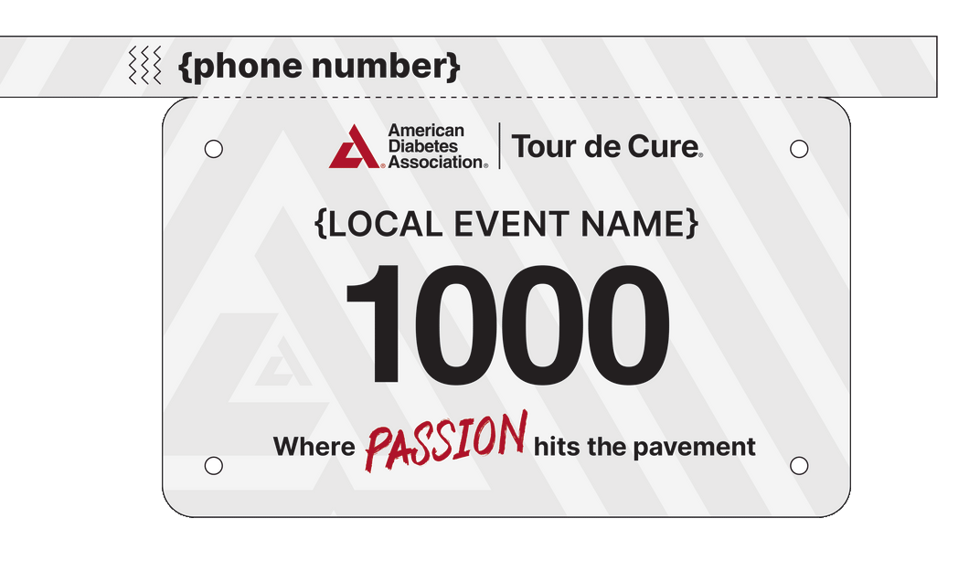 American Diabetes Association Tour de Cure Basic General Bib - Wristband(s)